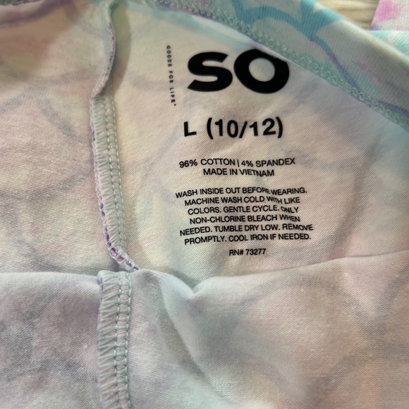 Girls Size L (10/12) Mermaid Capri Leggings - Picture 2 of 3